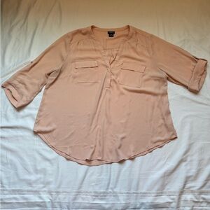 Torrid Elegant Blush Blouse with Pockets